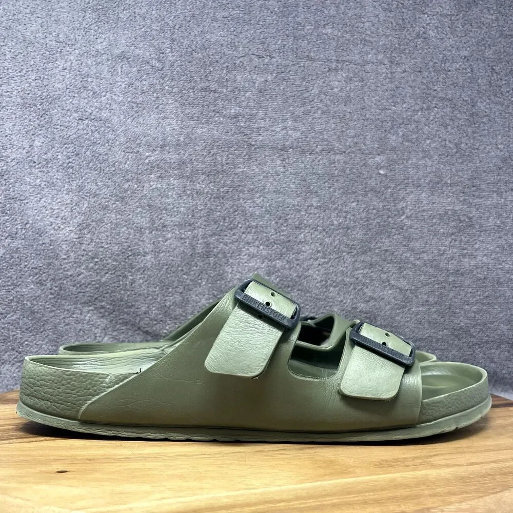 Birkenstock Olive Two-Buckle Slide Sandals — Men's